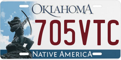 OK license plate 705VTC