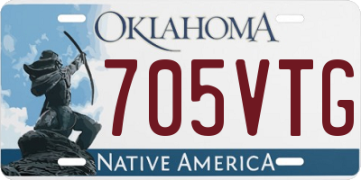 OK license plate 705VTG