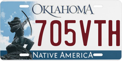 OK license plate 705VTH
