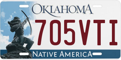 OK license plate 705VTI