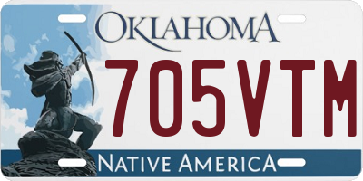OK license plate 705VTM