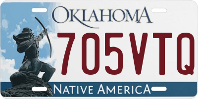 OK license plate 705VTQ