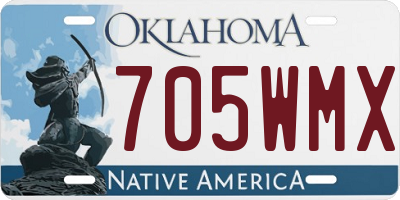 OK license plate 705WMX