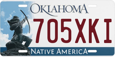 OK license plate 705XKI