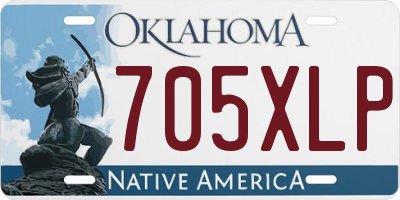 OK license plate 705XLP