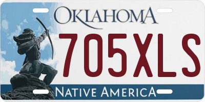 OK license plate 705XLS