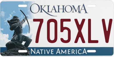 OK license plate 705XLV