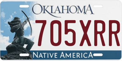 OK license plate 705XRR