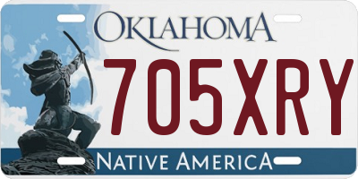 OK license plate 705XRY