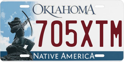 OK license plate 705XTM