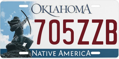 OK license plate 705ZZB