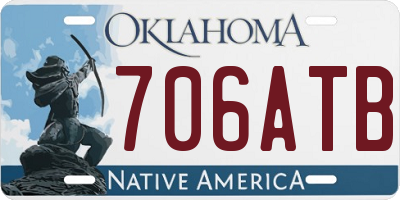 OK license plate 706ATB