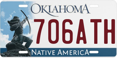 OK license plate 706ATH