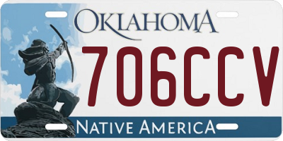 OK license plate 706CCV