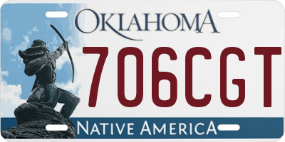 OK license plate 706CGT