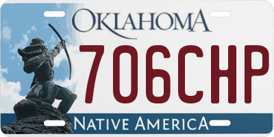 OK license plate 706CHP
