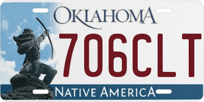 OK license plate 706CLT