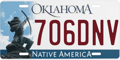 OK license plate 706DNV