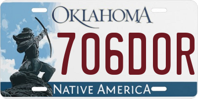 OK license plate 706DOR