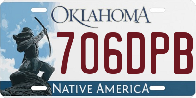 OK license plate 706DPB