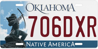 OK license plate 706DXR