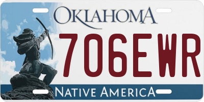 OK license plate 706EWR