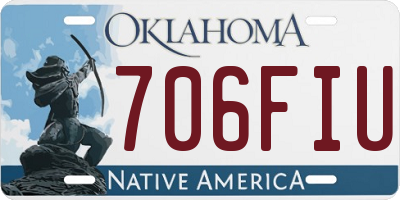 OK license plate 706FIU