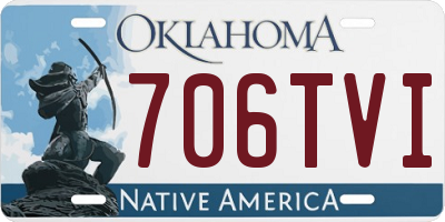 OK license plate 706TVI