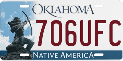OK license plate 706UFC