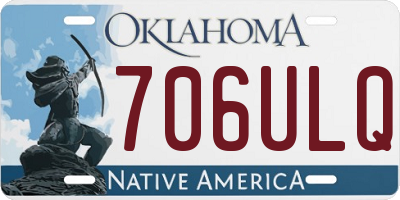 OK license plate 706ULQ