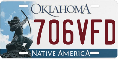 OK license plate 706VFD