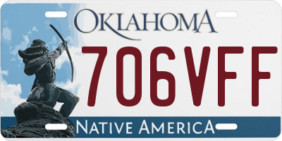 OK license plate 706VFF