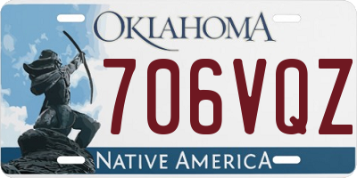 OK license plate 706VQZ