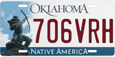 OK license plate 706VRH