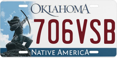 OK license plate 706VSB