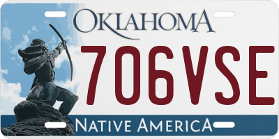 OK license plate 706VSE