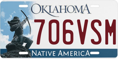 OK license plate 706VSM