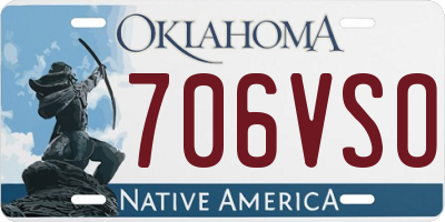 OK license plate 706VSO