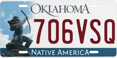 OK license plate 706VSQ