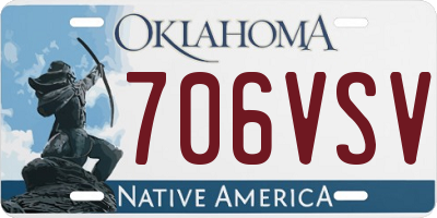 OK license plate 706VSV