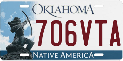 OK license plate 706VTA