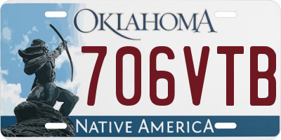 OK license plate 706VTB
