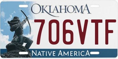 OK license plate 706VTF