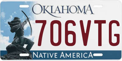 OK license plate 706VTG