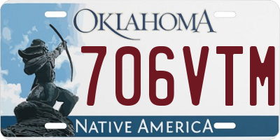 OK license plate 706VTM