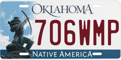 OK license plate 706WMP
