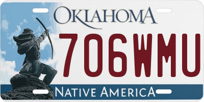 OK license plate 706WMU