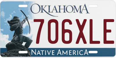 OK license plate 706XLE