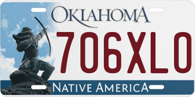 OK license plate 706XLO