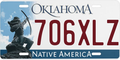 OK license plate 706XLZ